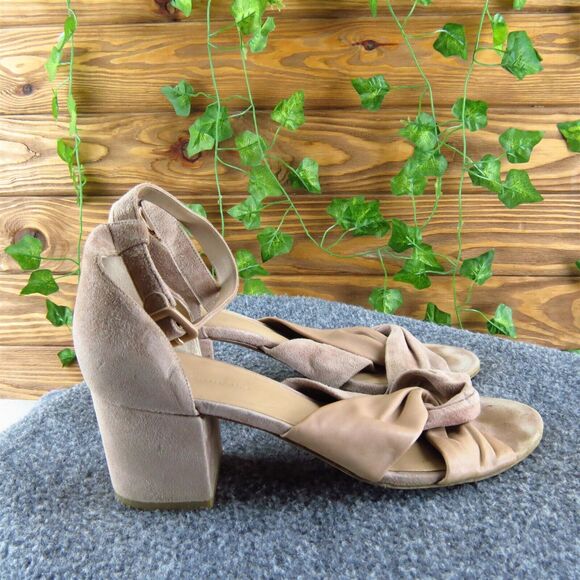 Diane von Furstenberg Women's Ankle Strap Brown Suede Sz 10 Medium‎ Used 2025 - Picture 3 of 6